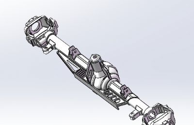 主减速器及牙嵌式自锁差速器总成stp模型