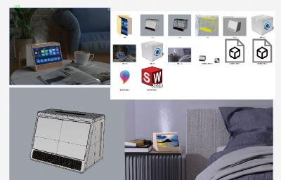 智能音箱加湿器小夜灯智能屏组合产品