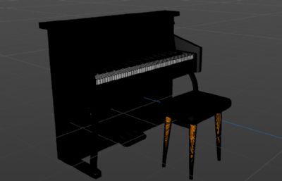 钢琴C4D模型
