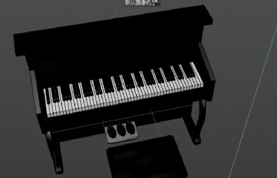 钢琴C4D模型