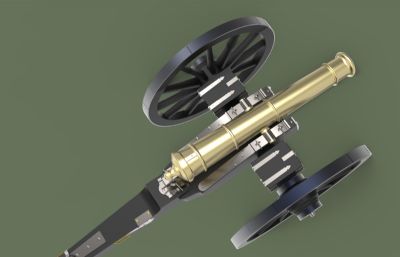 滑铁卢战役拿破仑炮3D建模UG实体