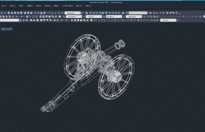 滑铁卢战役拿破仑炮3D建模UG实体