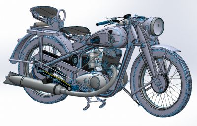 DKW 350摩托车模型