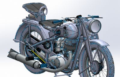 DKW 350摩托车模型