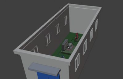水厂车间建筑及设备模型