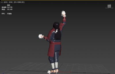 写实版千手柱间 搞笑人物挥手动作 塌陷模型