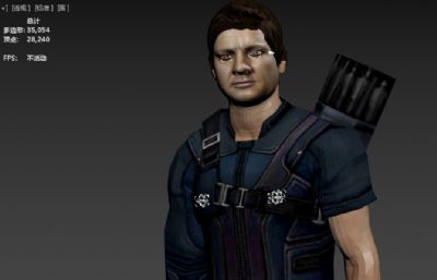 鹰眼-复仇者联盟超级英雄 游戏人物聊天动画