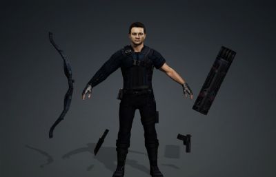 鹰眼-复仇者联盟超级英雄 游戏人物聊天动画