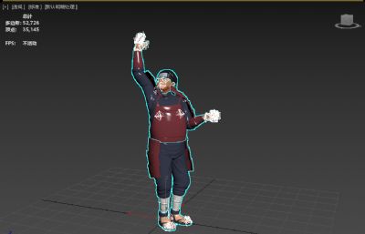 写实版千手柱间 搞笑人物挥手动作 塌陷模型