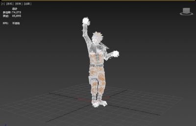 搞笑丁真版漩涡鸣人 带绑定和多种表情控制 塌陷模型