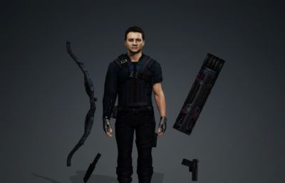 鹰眼-复仇者联盟超级英雄 游戏人物聊天动画