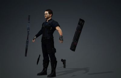 鹰眼-复仇者联盟超级英雄 游戏人物聊天动画