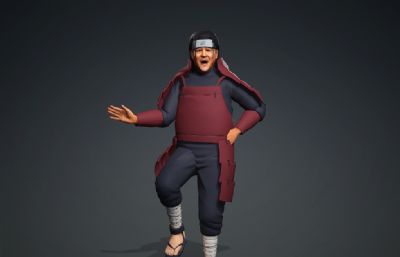 写实版千手柱间 搞笑人物挥手动作 塌陷模型