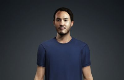 《周处除三害》陈桂林3D模型,有绑定和走路动画