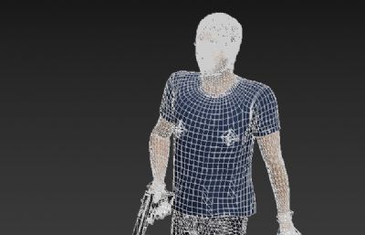 《周处除三害》陈桂林3D模型,有绑定和走路动画