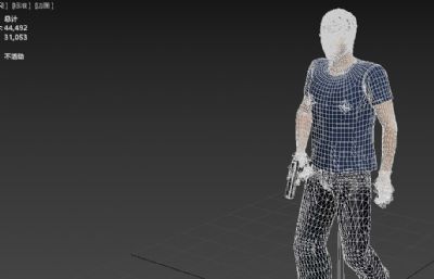 《周处除三害》陈桂林3D模型,有绑定和走路动画