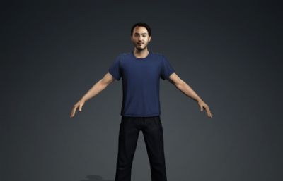 《周处除三害》陈桂林3D模型,有绑定和走路动画