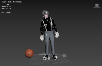 鸡你太美酷似坤哥,写实篮球男性模型,有绑定
