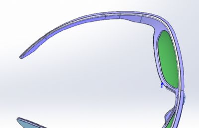 运动眼镜solidworks模型