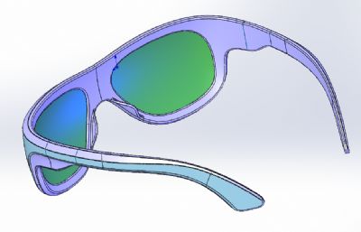 运动眼镜solidworks模型