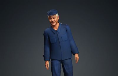 春晚小品王 本山大叔人物3dmax模型 有绑定