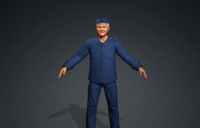 春晚小品王 本山大叔人物3dmax模型 有绑定