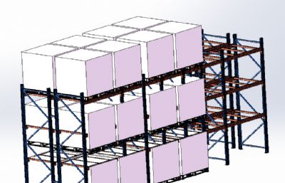 重型货架solidworks模型