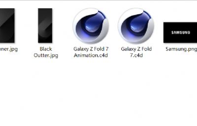 三星galaxy Z Fold 7手机C4D模型