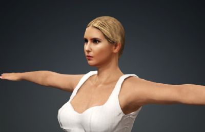 美国总统特朗普女儿伊万卡 金发美女