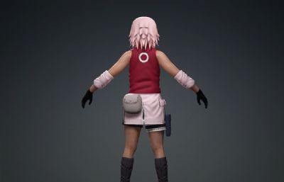 春野樱3D模型 写实风格 带绑定和尬舞