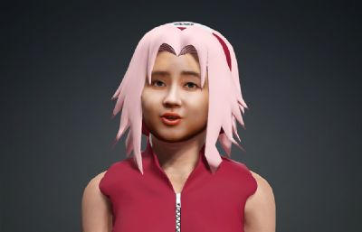 春野樱3D模型 写实风格 带绑定和尬舞