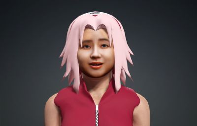 春野樱3D模型 写实风格 带绑定和尬舞