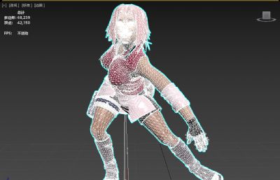 春野樱3D模型 写实风格 带绑定和尬舞