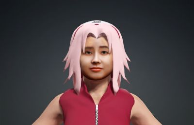 春野樱3D模型 写实风格 带绑定和尬舞