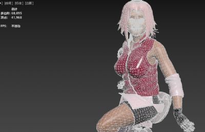 春野樱3D模型 写实风格 带绑定和尬舞