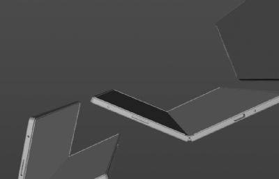 三星Galaxy z fold7 多角度可调节高精度C4D模型