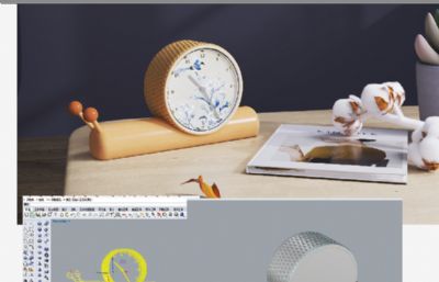 竹编蜗牛闹钟造型