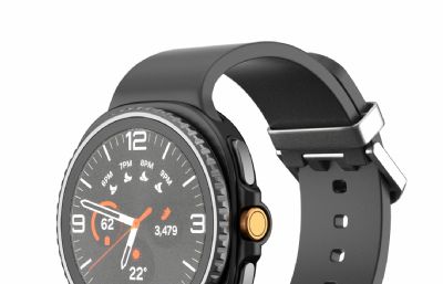 三星Galaxy Watch 8 Classic手表渲染模型