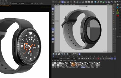 三星Galaxy Watch 8 Classic手表渲染模型
