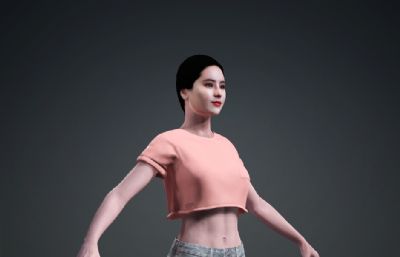 写实美女 神仙姐姐 有绑定有贴图