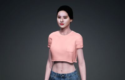 写实美女 神仙姐姐 有绑定有贴图