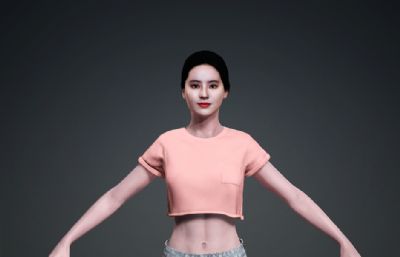 写实美女 神仙姐姐 有绑定有贴图