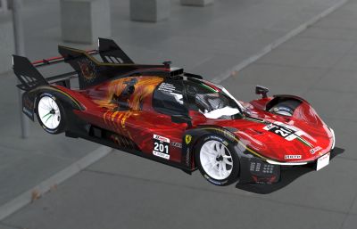 Ferrari499 法拉利赛车塌陷模型