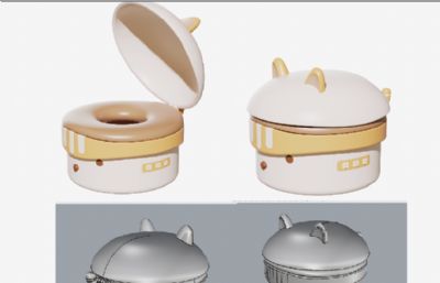 儿童小马桶-儿童用品-建模渲染