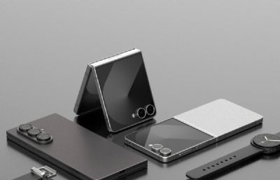 三星最新Samsung Galaxy  Z Flip7/Z Fold7/Watch 8 Series 全家桶C4D模型