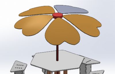 沙滩桌模型