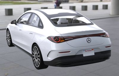2025款梅赛德斯奔驰CLA汽车3dmax塌陷模型