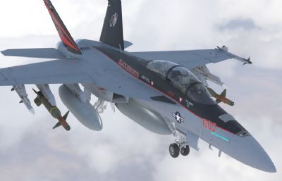 FA18战斗攻击机 大黄蜂超音速喷气式战斗机 带内饰和多套涂装
