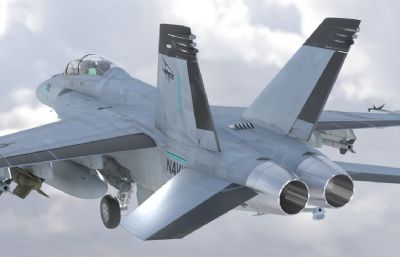 FA18战斗攻击机 大黄蜂超音速喷气式战斗机 带内饰和多套涂装
