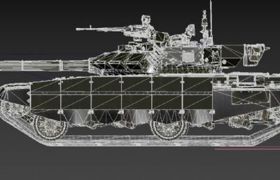解放军96系列 T72B3M主战坦克塌陷模型
